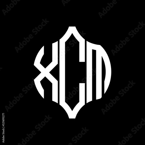 XCM letter logo. XCM best black background vector image. XCM Monogram logo design for entrepreneur and business.
 photo