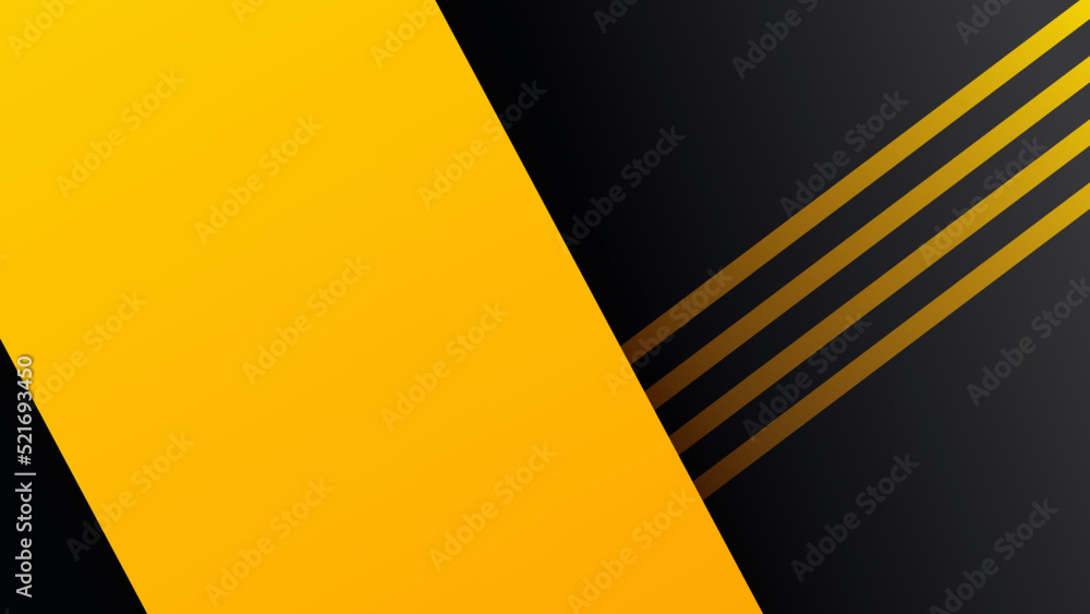 Modern black and yellow golden color shape overlap pattern on dark background with shadow. Abstract trendy color geometric shape with copy space. Futuristic and technology concept. Vector illustration Modern black and yellow golden color shape overlap pattern on dark background with shadow. Abstract trendy color geometric shape with copy space. Futuristic and technology concept. Vector illustration