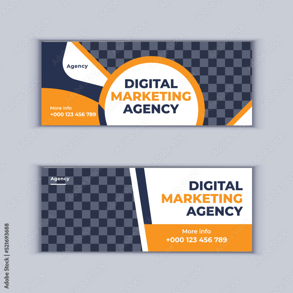 Digital Marketing Agency Banner Design Set of Two Professional Corporate Business Banners Design Modern Cover Banner Layout Template Digital Marketing Agency Banner Design Set of Two Professional Corporate Business Banners Design Modern Cover Banner Layout Template