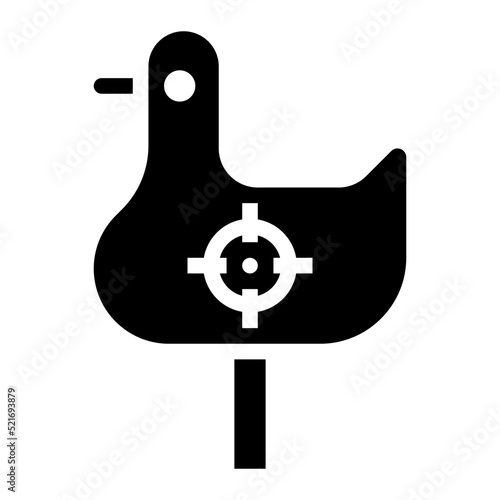 Duck shooting carnival - solid icon