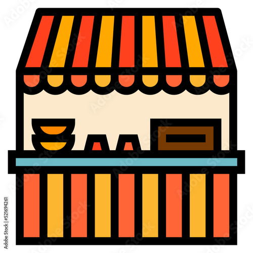 Stall food carnival - filled outline icon