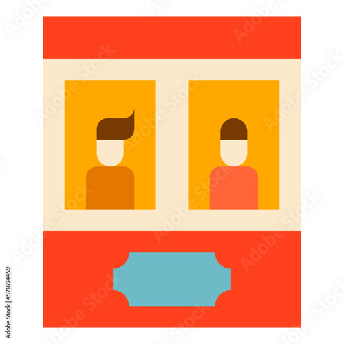 Ticket office circus - flat icon