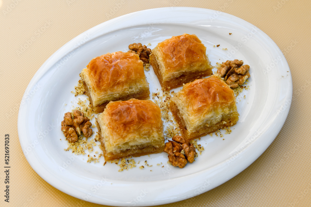 Pistachio baklava. Traditional Middle Eastern Flavors. Traditional Turkish baklava. Local name fistikli baklava Pistachio baklava. Traditional Middle Eastern Flavors. Traditional Turkish baklava. Local name fistikli baklava