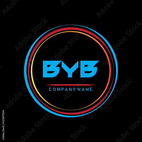 BYB letter logo design for company ,B Y B creative vector design ,B Y B  luxurious logo ,BYB letter logo design photo