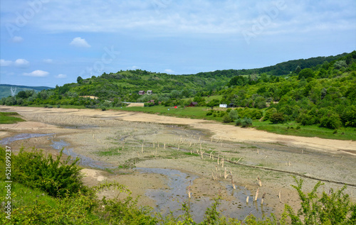 The bed of a dry river