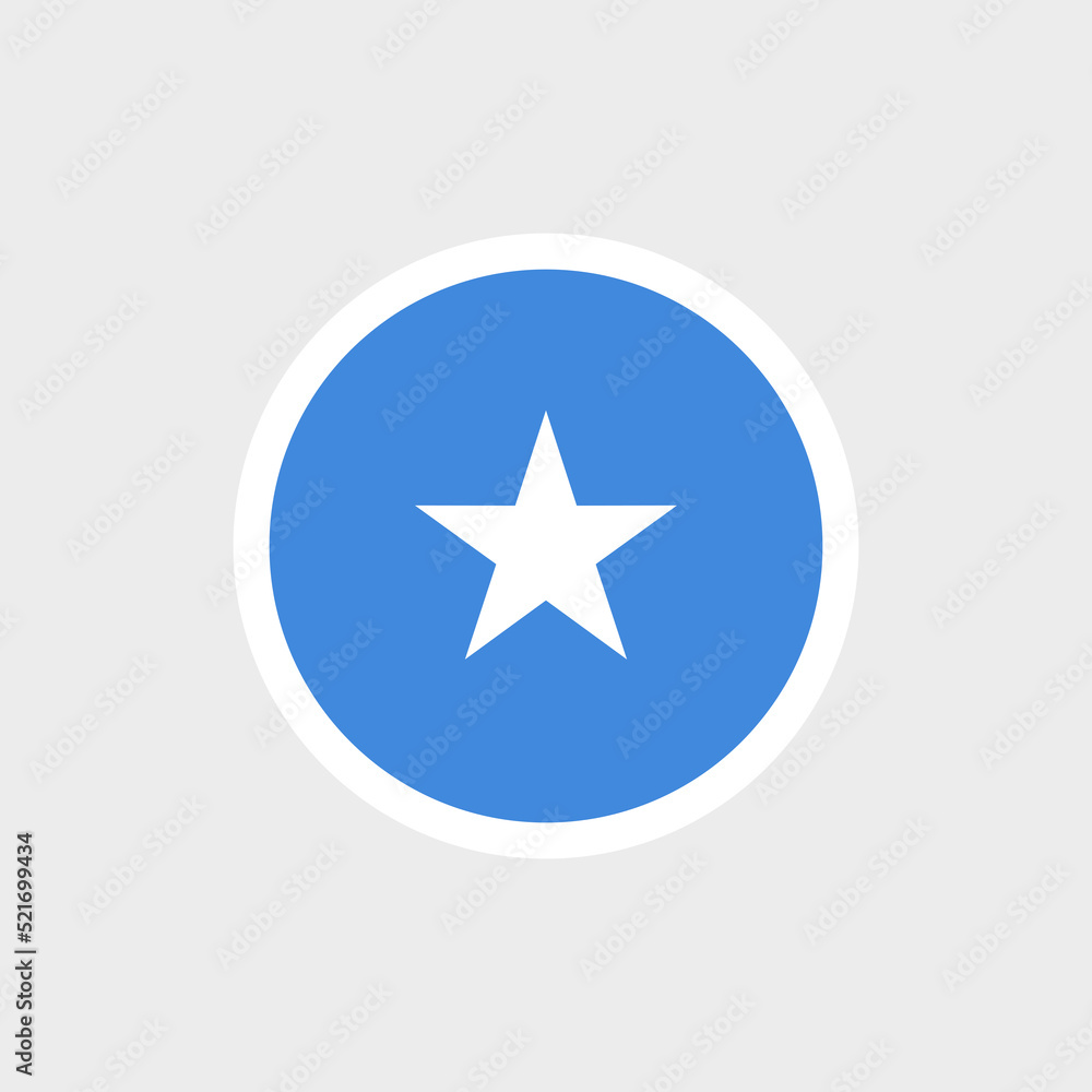 Flag of Somalia. Somali blue flag with a star. State symbol of the Somali Republic. Flag of Somalia. Somali blue flag with a star. State symbol of the Somali Republic.