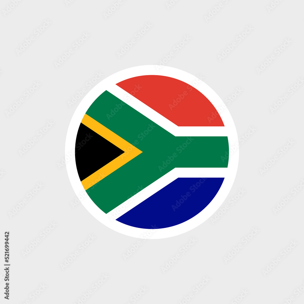 Flag of South Africa. South African striped flag. Symbol of the Republic of South Africa. Flag of South Africa. South African striped flag. Symbol of the Republic of South Africa.