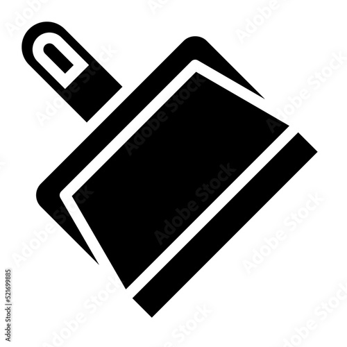 Dustpan sweep broom - solid icon