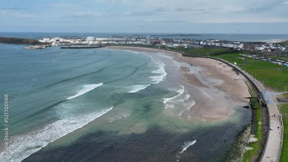 Portrush Beach Atlantic Ocean North Coast Co Antrim Northern Ireland Portrush Beach Atlantic Ocean North Coast Co Antrim Northern Ireland