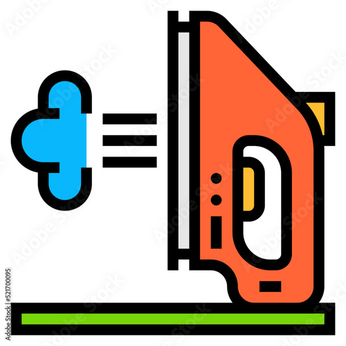 Iron wiping tool - filled outline icon