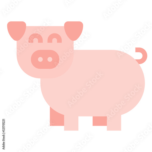Pig animal mammal - flat icon