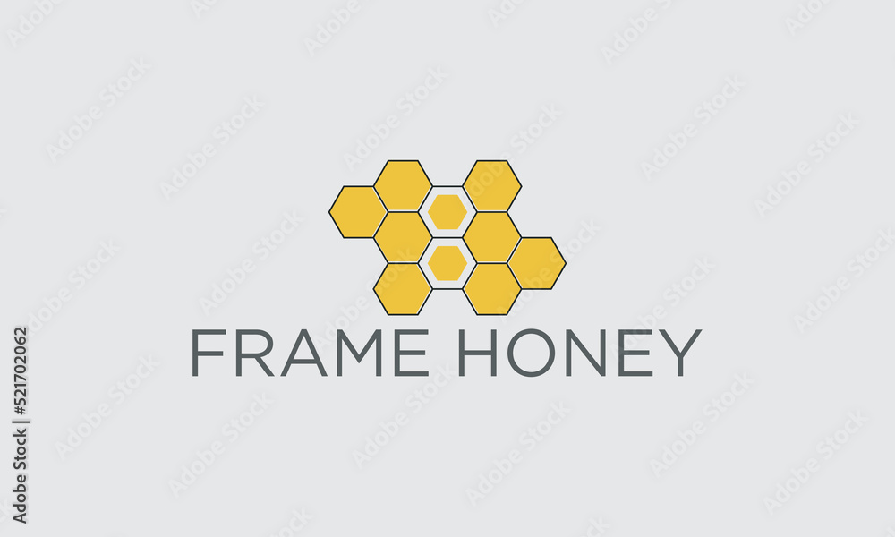 Obraz premium Modern logo for beekeeper. Stickers on products from beekeeping. Stylish label for bee honey