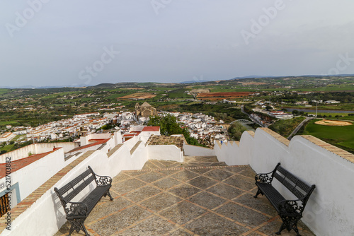 El mirador de Abades y sus vistas sobre el río Guadalete. Arcos de la Frontera, Cádiz, España. photo