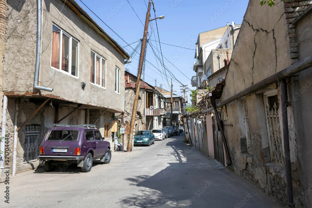 Feristsvaleba Street in the old town  of Tbilisi, Georgia