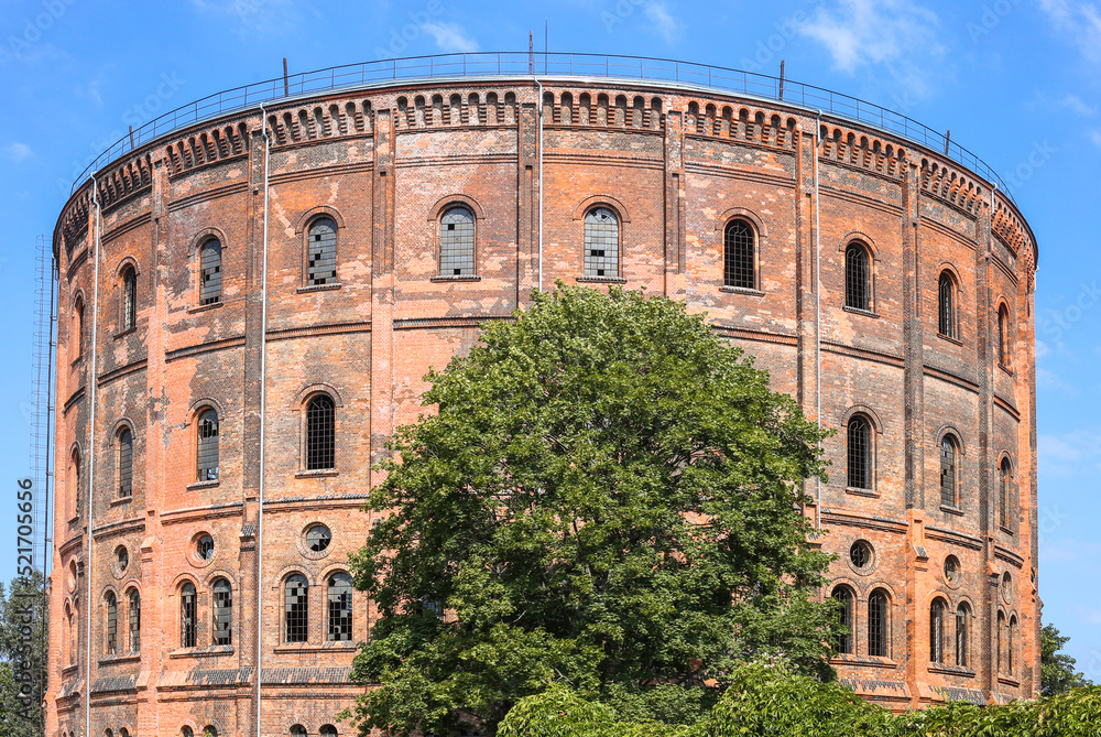Fototapeta premium Warszaw, Poland - August, 2022:The buildings of the old gas plant