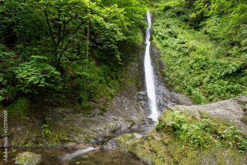 The White Lady waterfall at Lydford Gorge in Devon photo