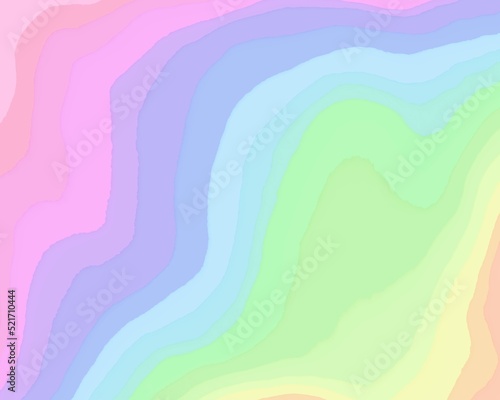 Rainbow pastel waves background, for party decoration, birthday, children, fantasy, sweets, sweet dreams
