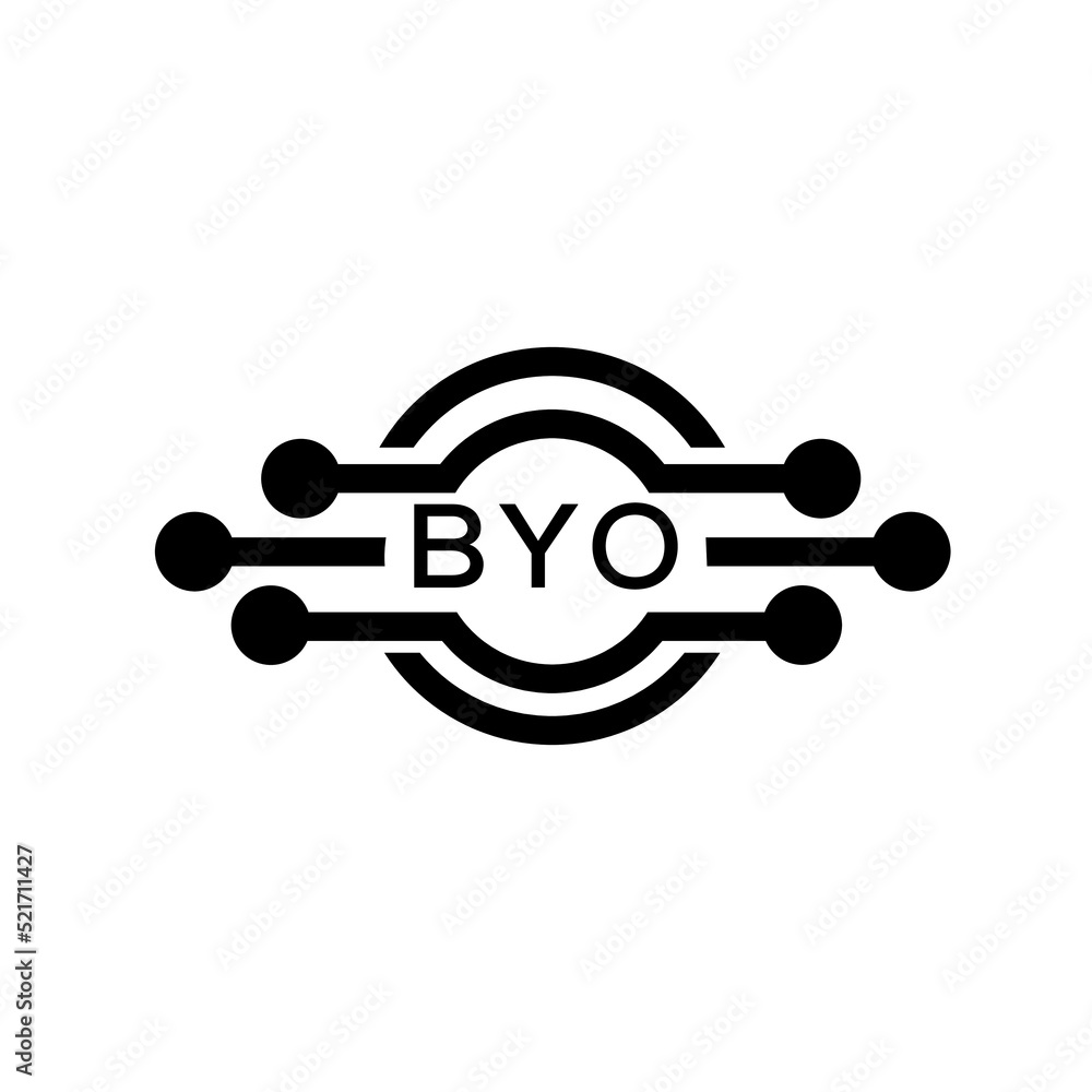 BYO letter logo. BYO best white background vector image. BYO Monogram