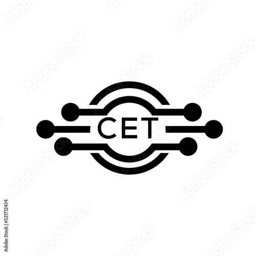 CET letter logo. CET best white background vector image. CET Monogram logo design for entrepreneur and business.	
