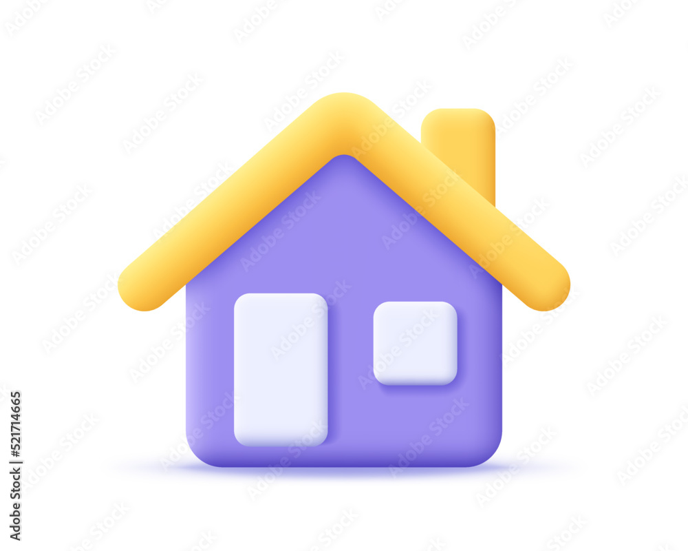 3d home icon. Render house for real estate, mortgage, loan concept and homepage. 3d home vector cartoon minimal illustration 3d home icon. Render house for real estate, mortgage, loan concept and homepage. 3d home vector cartoon minimal illustration