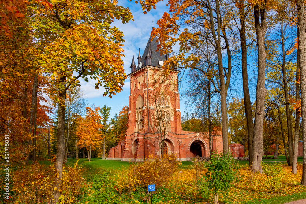 Pavilion Chapel in Alexander park in Pushkin (Tsarskoe Selo), Saint Petersburg, Russia