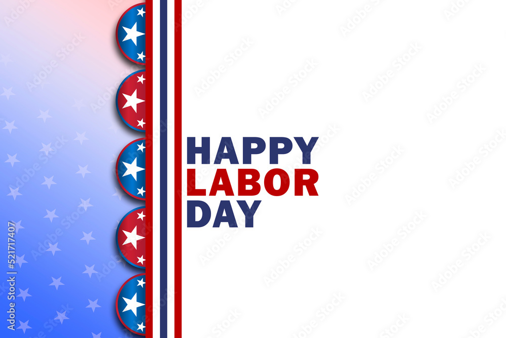Happy labour day flat illustration background.
