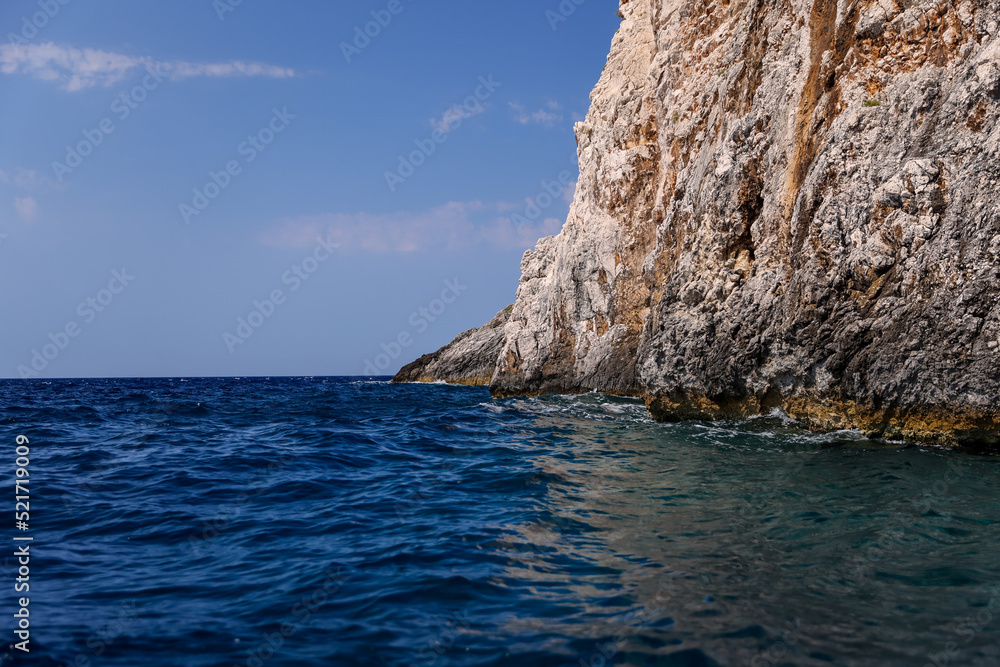 The rocky shorelines of Corfu Greece