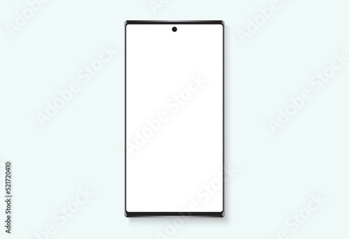 Slim Bezel Modern Smartphone Device White Blank Display Mockup Illustration Technology Icon