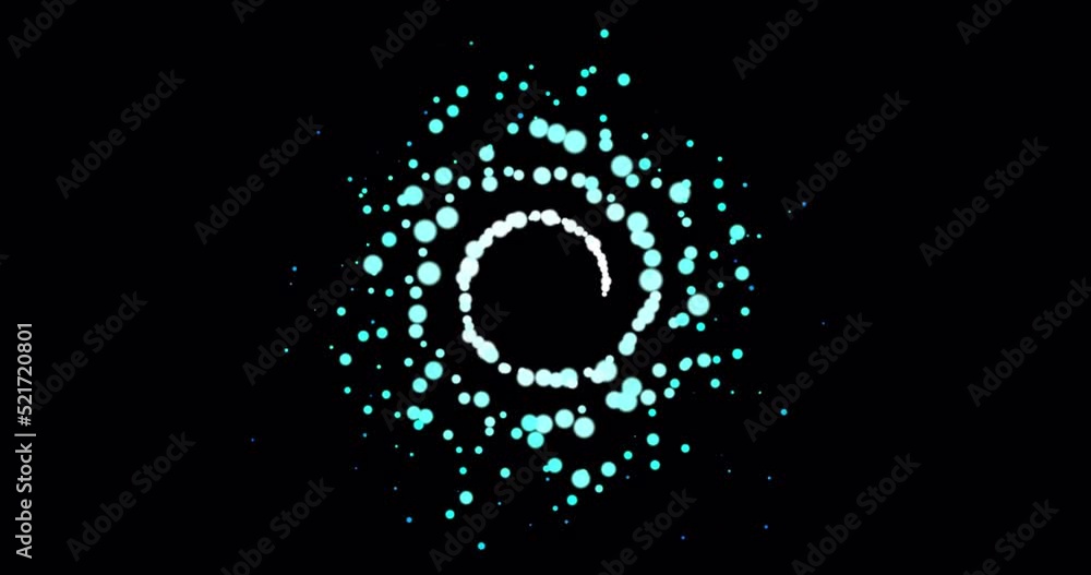 Abstract animation motion design with a beautiful round spiral of ...