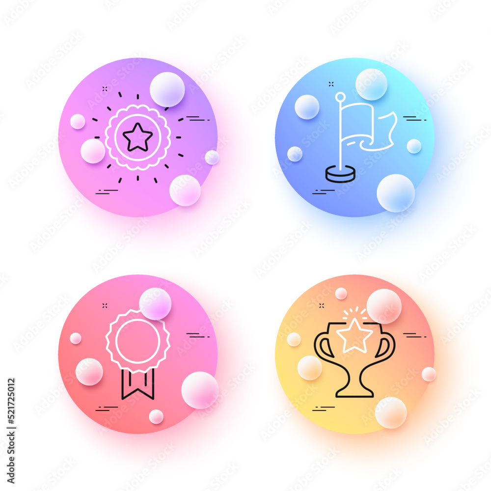 Winner star, Victory and Flag minimal line icons. 3d spheres or balls buttons. Reward icons. For web, application, printing. Best award, Championship prize, Success flag. Best medal. Vector Winner star, Victory and Flag minimal line icons. 3d spheres or balls buttons. Reward icons. For web, application, printing. Best award, Championship prize, Success flag. Best medal. Vector
