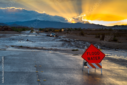 Flash floods caused significant damage after storms extinguished the Carpenter 1 Fire in 2013, near Las Vegas, NV.