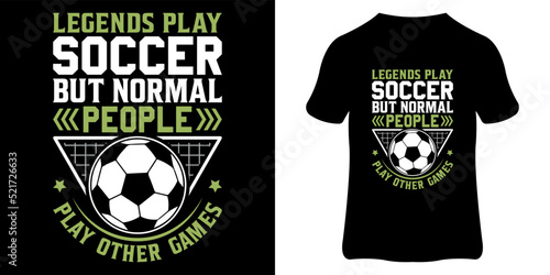 Soccer typography and lettering t-shirt design