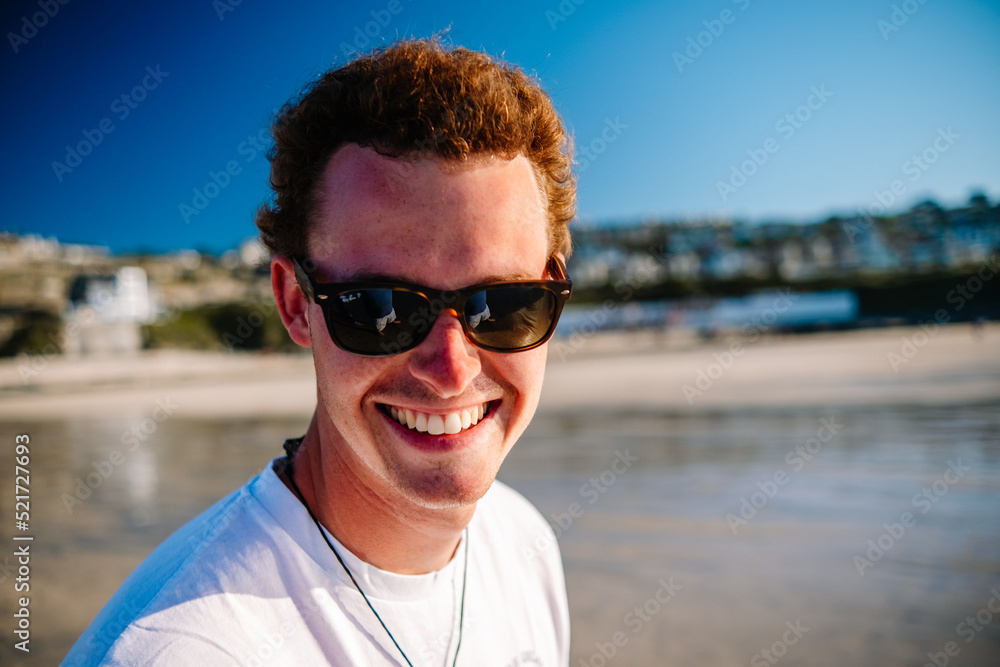 portrait of a man on beach portrait of a man on beach