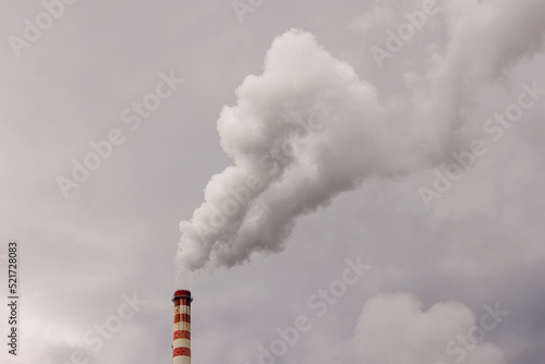 Thermal power plant smoke polluting air and enviroment