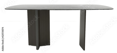 Wooden black table on transparent background. png. 3d rendering