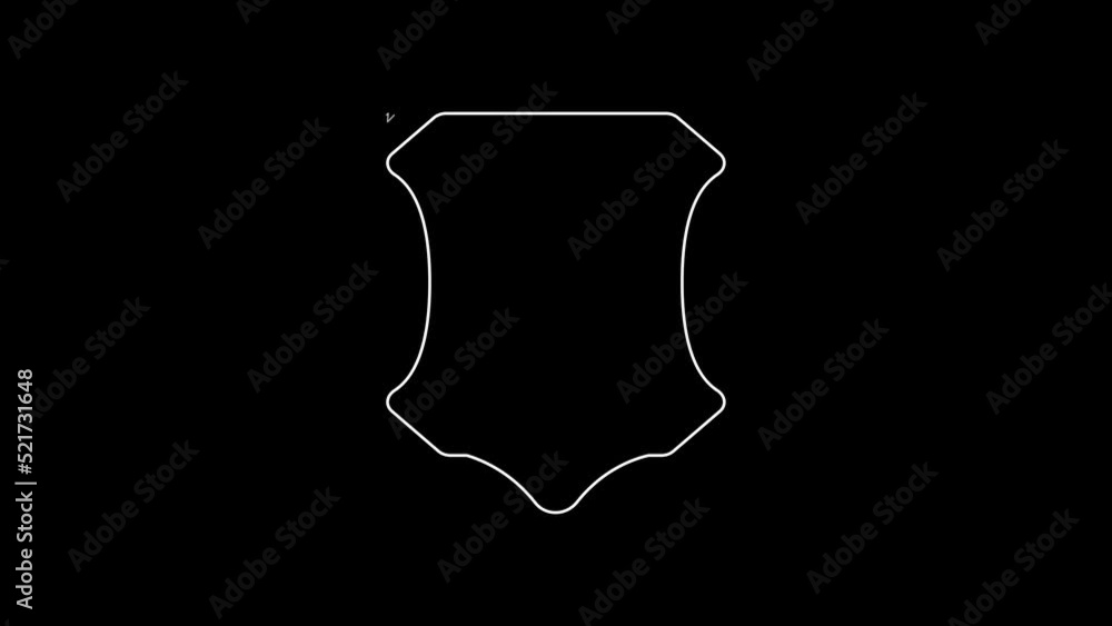 White line Leather icon isolated on black background. 4K Video motion graphic animation White line Leather icon isolated on black background. 4K Video motion graphic animation