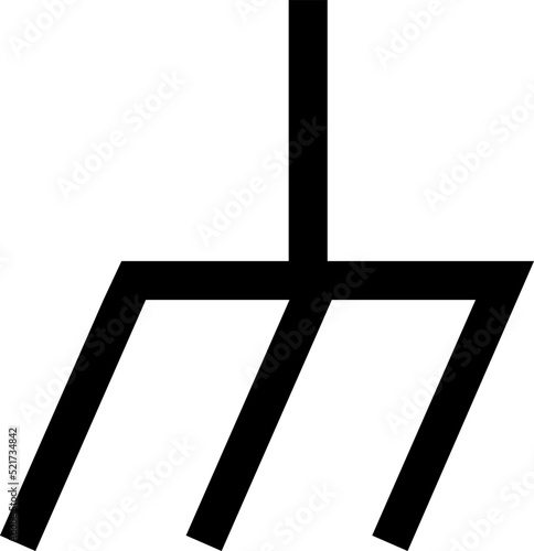 Electrical grounding icon design. vector illustration on white background..eps
