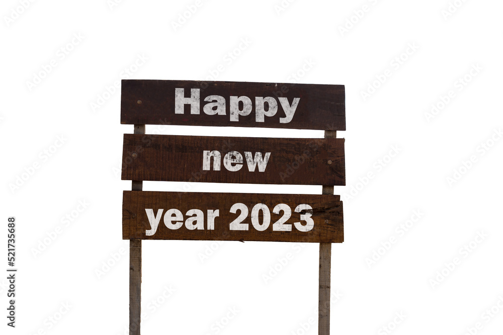 Poster saying happy new year 2023, on white background. Poster saying happy new year 2023, on white background.
