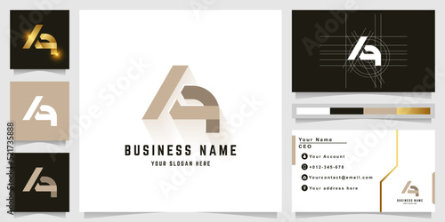 Letter AA or Aq monogram logo