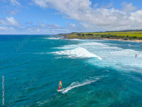 Kite Surfing off the Coast of Maui