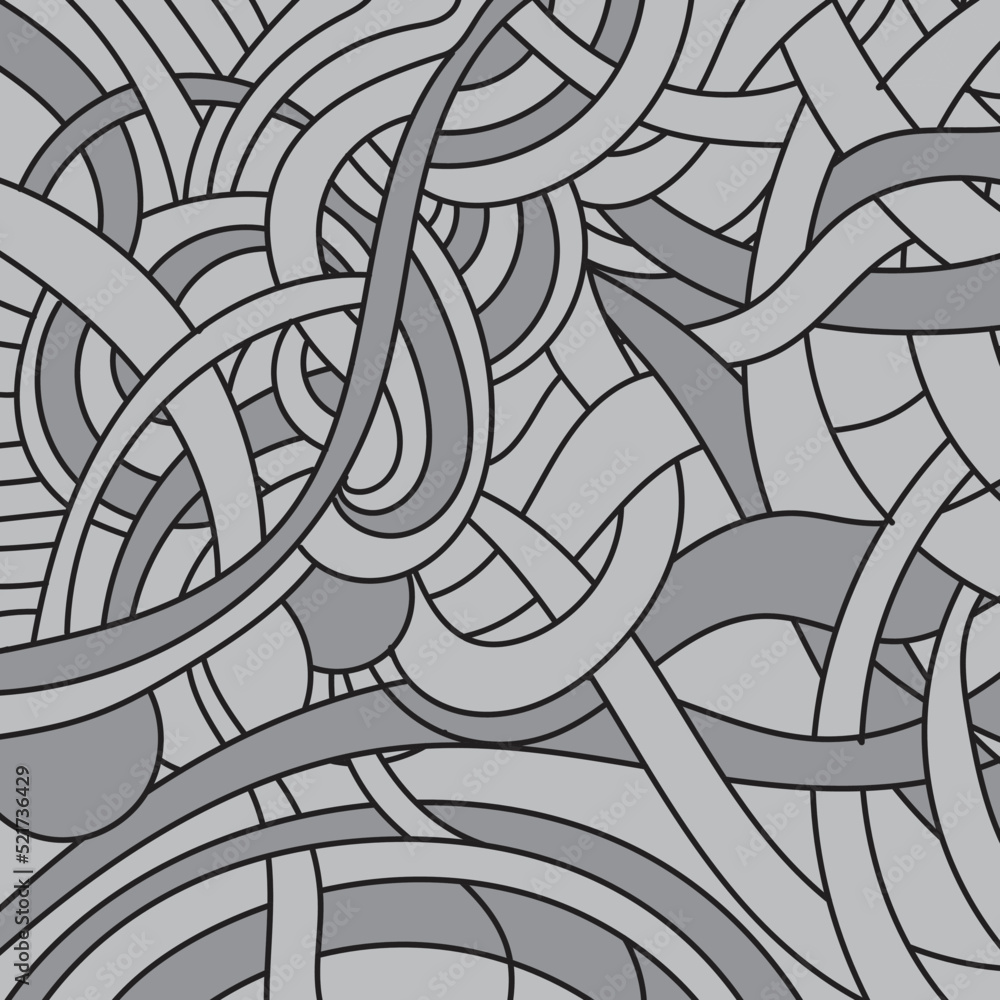 abstract gray doodle line vector illustration