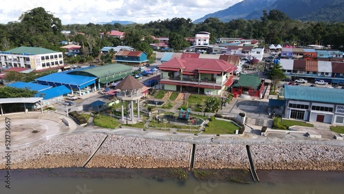 Lubok Antu, Malaysia - August 6, 2022: The Lubok Antu Village of Sarawak photo