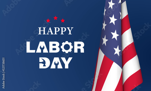 Happy Labor Day Background Design. Greeting Card, Banner, Poster. Vector Illustration.
