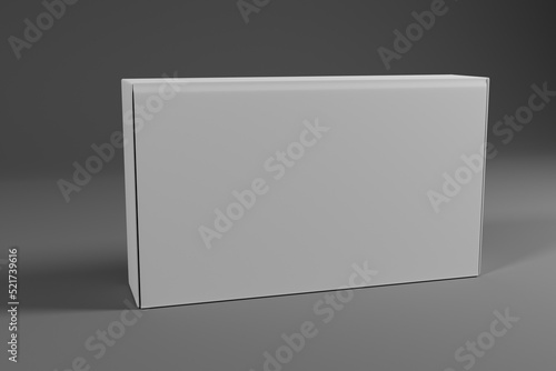 blank box packaging mockup for product presentation on 3d rendering