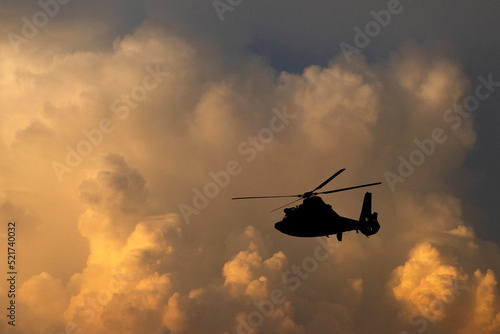 U.S. Coast Guard Helicopter on Patrol