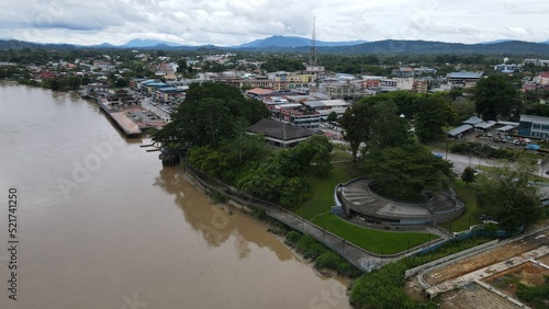 Sri Aman, Malaysia - August 6, 2022: The Sri Aman Township of Sarawak © Julius