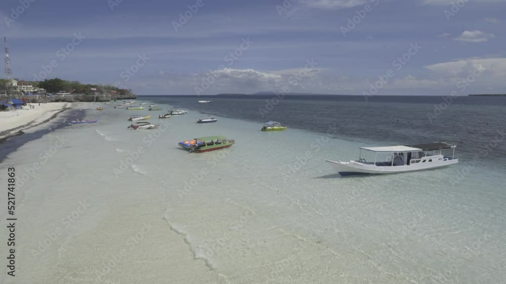 Tanjung Bira Beach Bulukumba, South Sulawesi, Indonesia - White Sand Tourists Boats Water Sports