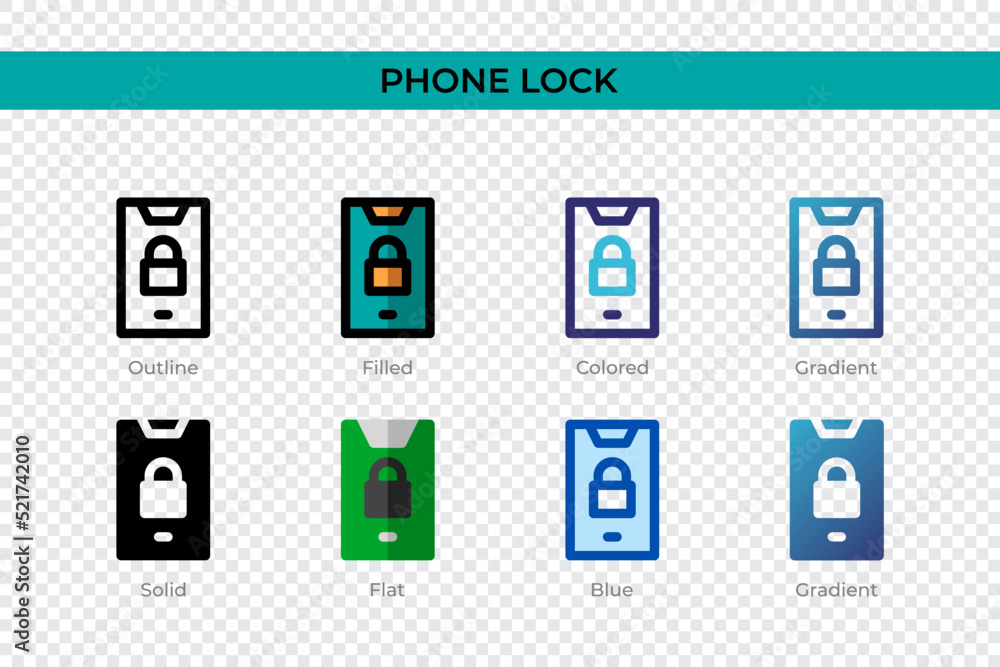 Phone Lock icon in different style. Phone Lock vector icons designed in outline, solid, colored, filled, gradient, and flat style. Symbol, logo illustration. Vector illustration Phone Lock icon in different style. Phone Lock vector icons designed in outline, solid, colored, filled, gradient, and flat style. Symbol, logo illustration. Vector illustration