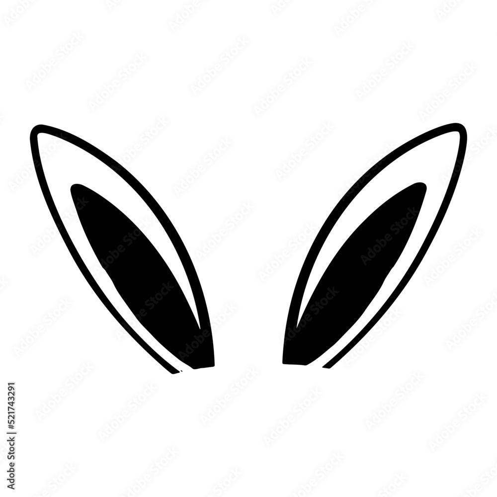 Bunny ear icon design template vector isolated Bunny ear icon design template vector isolated