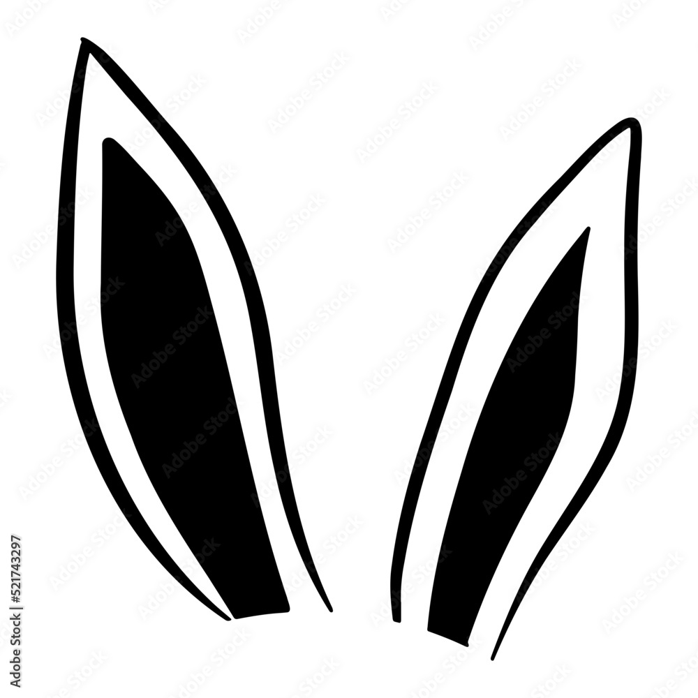 Bunny ear icon design template vector isolated Bunny ear icon design template vector isolated